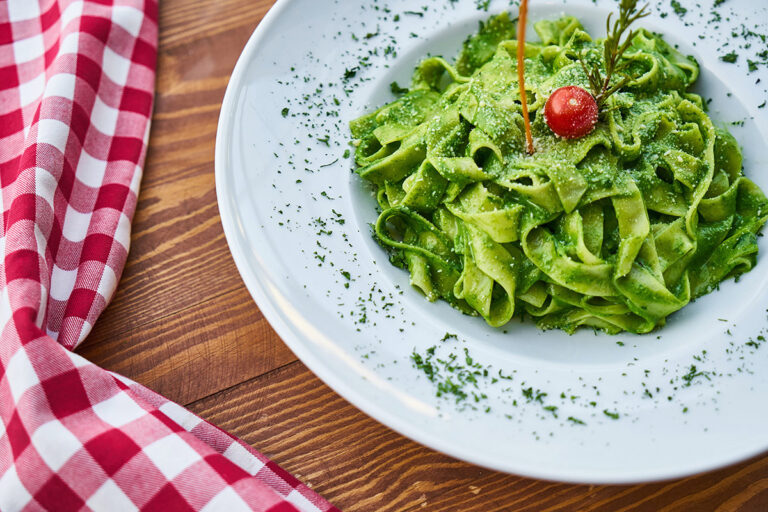 Healthy green pasta