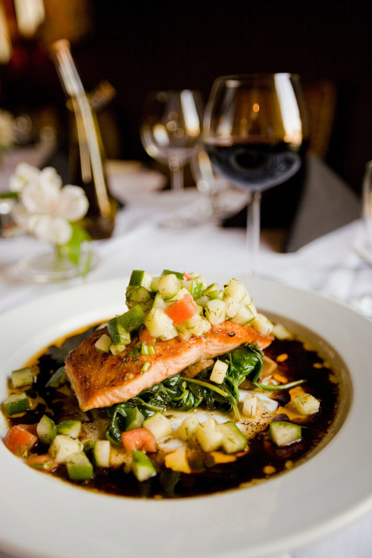 Salmon steak for Valentine’s day dinner